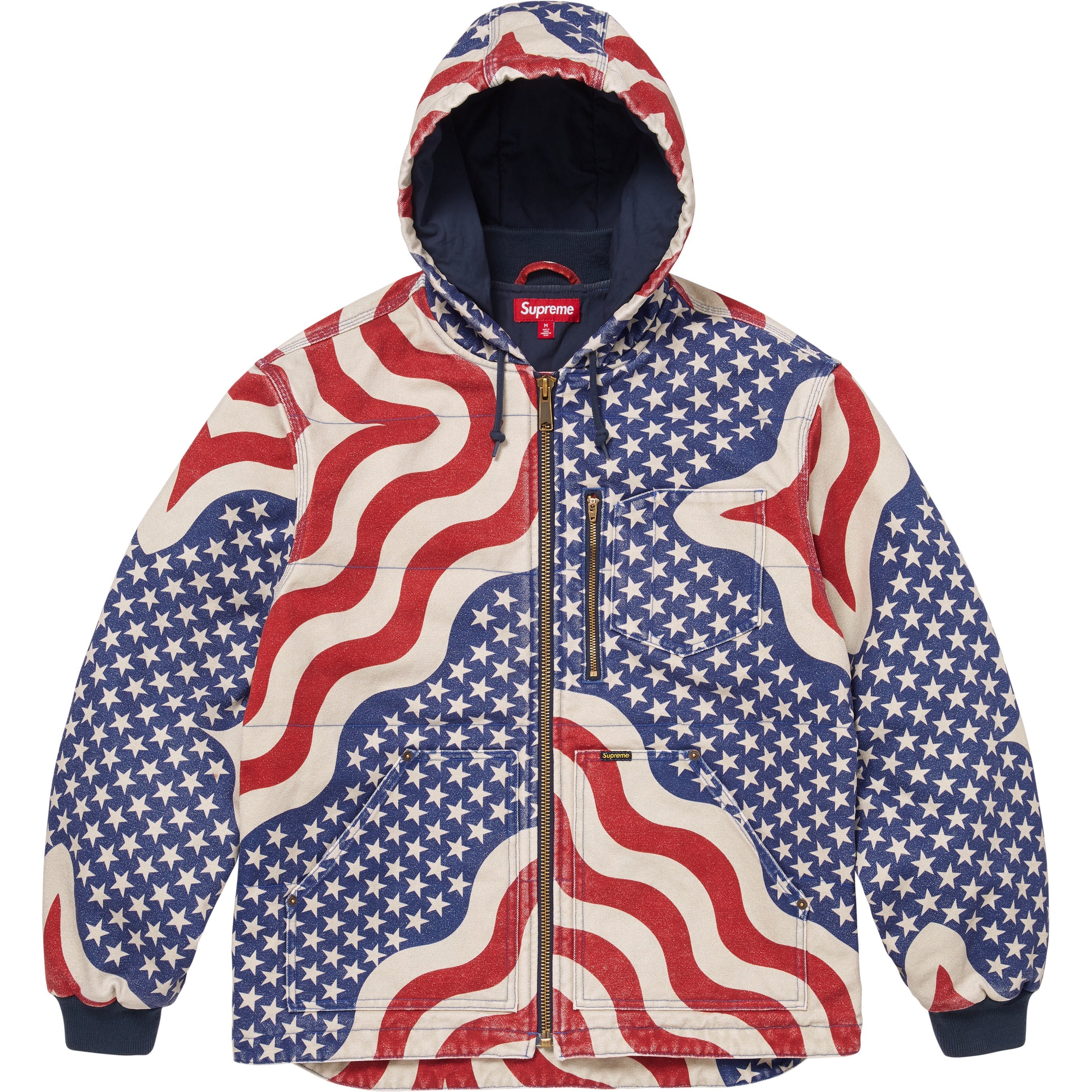 Flag Quilted Hooded Work Jacket view 6